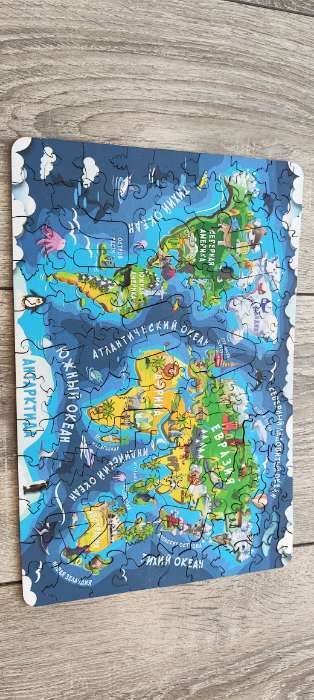 Фотография покупателя товара Пазл YOSHATOYS «Карта мира - материки и океаны» - Фото 1