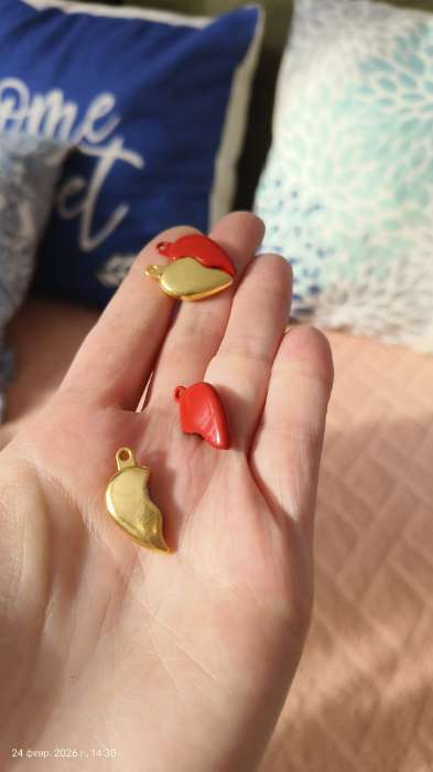 Фотография покупателя товара Замок магнитный металл «Вторая половинка, сердце», набор 2 шт., красно-золотой, 2.6×2.2 см - Фото 1