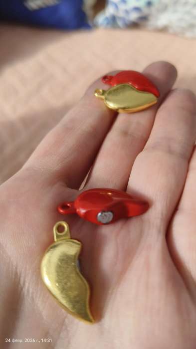 Фотография покупателя товара Замок магнитный металл «Вторая половинка, сердце», набор 2 шт., красно-золотой, 2.6×2.2 см - Фото 2