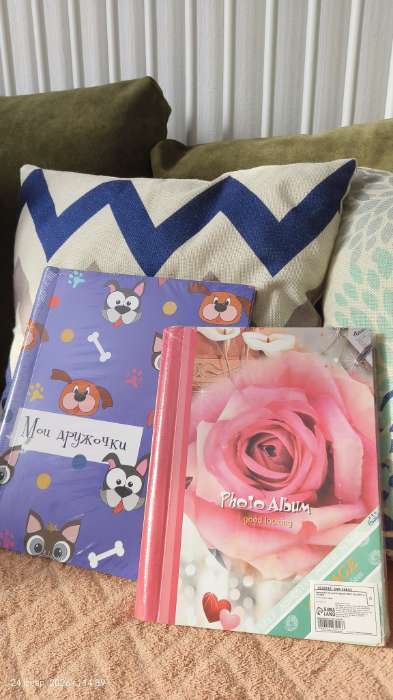 Фотография покупателя товара Фотоальбом магнитный на 20 листов «Декор», 19.5×25×2 см, МИКС - Фото 2