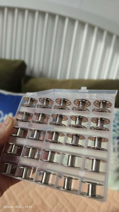 Фотография покупателя товара Набор шпулек в пластиковой коробке, d=20 мм, 25 шт., металл - Фото 1