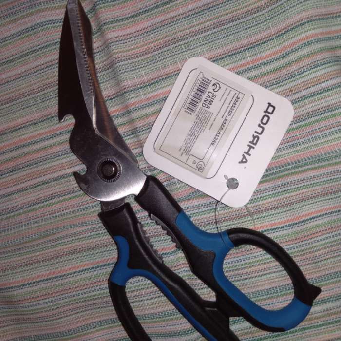 Фотография покупателя товара Ножницы кухонные для мяса и рыбы Доляна «Краски», 20 см, МИКС - Фото 7