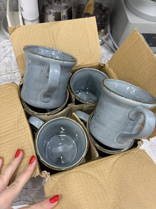 Фотография покупателя товара Кружка Magistro Alpine Frost, 350 мл, фарфор, голубовато-серый - Фото 2