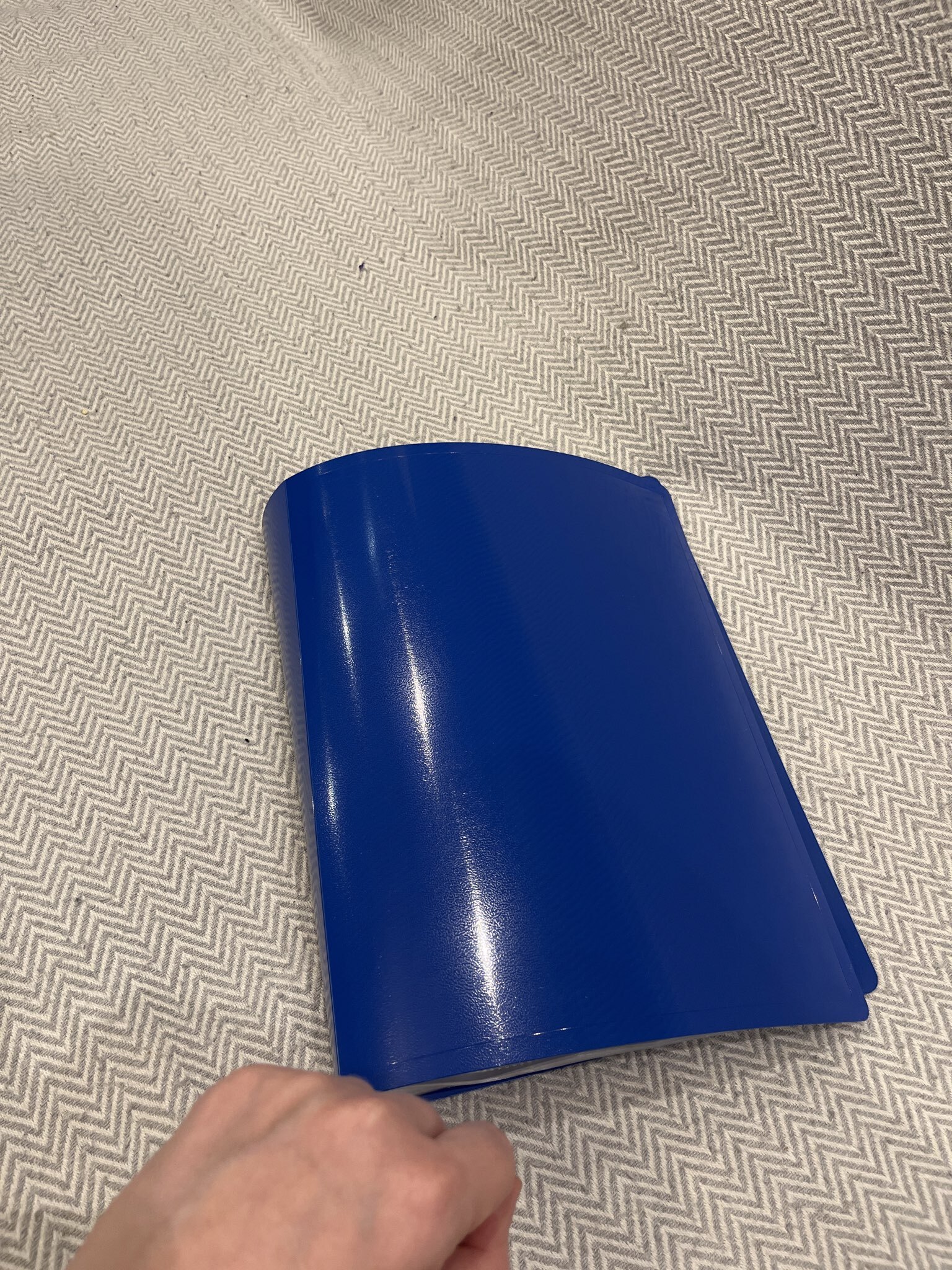 Фотография покупателя товара Папка с 60 вкладышами А4, 500 мкм, Calligrata, текстура «песок», синяя - Фото 1