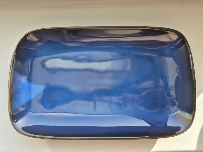 Фотография покупателя товара Блюдо керамическое прямоугольное «Лунная тропа», 19×11 см - Фото 2