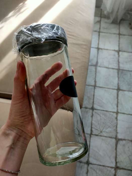 Фотография покупателя товара Банка для сыпучих Доляна «Премиум», 350 мл, 10×8 см, с металлической крышкой, с местом под надпись, стекло, прозрачная - Фото 3