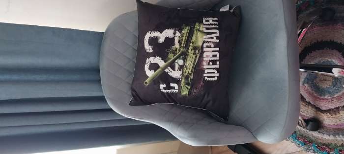 Фотография покупателя товара Подушка декоративная «Этель. C 23 февраля», 40×40 см, велюр - Фото 1