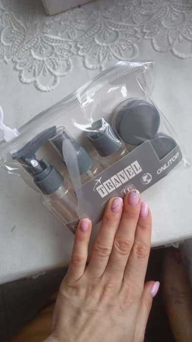 Фотография покупателя товара УЦЕНКА Набор для хранения, в чехле, 6 предметов, серый - Фото 1