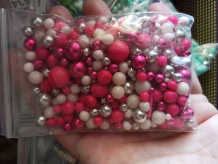 Фотография покупателя товара Кондитерская посыпка ассорти «Ярко-розовый», 50 г - Фото 2