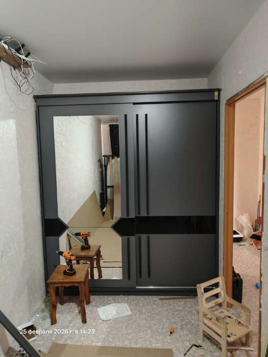 Фотография покупателя товара Шкаф – купе «Лайт» №25, 2001×600×2200 мм, цвет графит - Фото 2