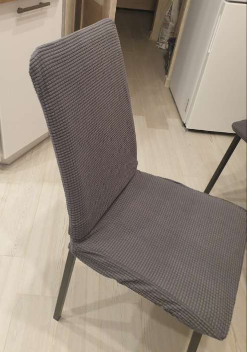 Фотография покупателя товара Чехол на стул Комфорт трикотаж жаккард, цвет терракотовый, 100% полиэстер - Фото 2