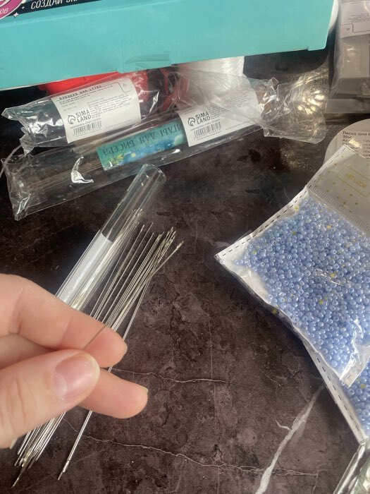 Фотография покупателя товара Иглы металл для бисера в стеклянной колбе тонкие набор 30 шт., d=0.6×120 мм, 1.5×1.5×14 см - Фото 1