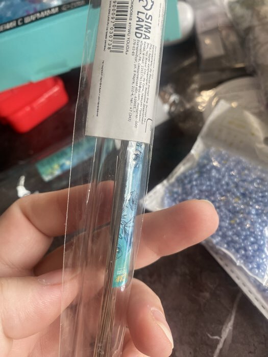 Фотография покупателя товара Иглы металл для бисера в стеклянной колбе тонкие набор 30 шт., d=0.6×120 мм, 1.5×1.5×14 см - Фото 2