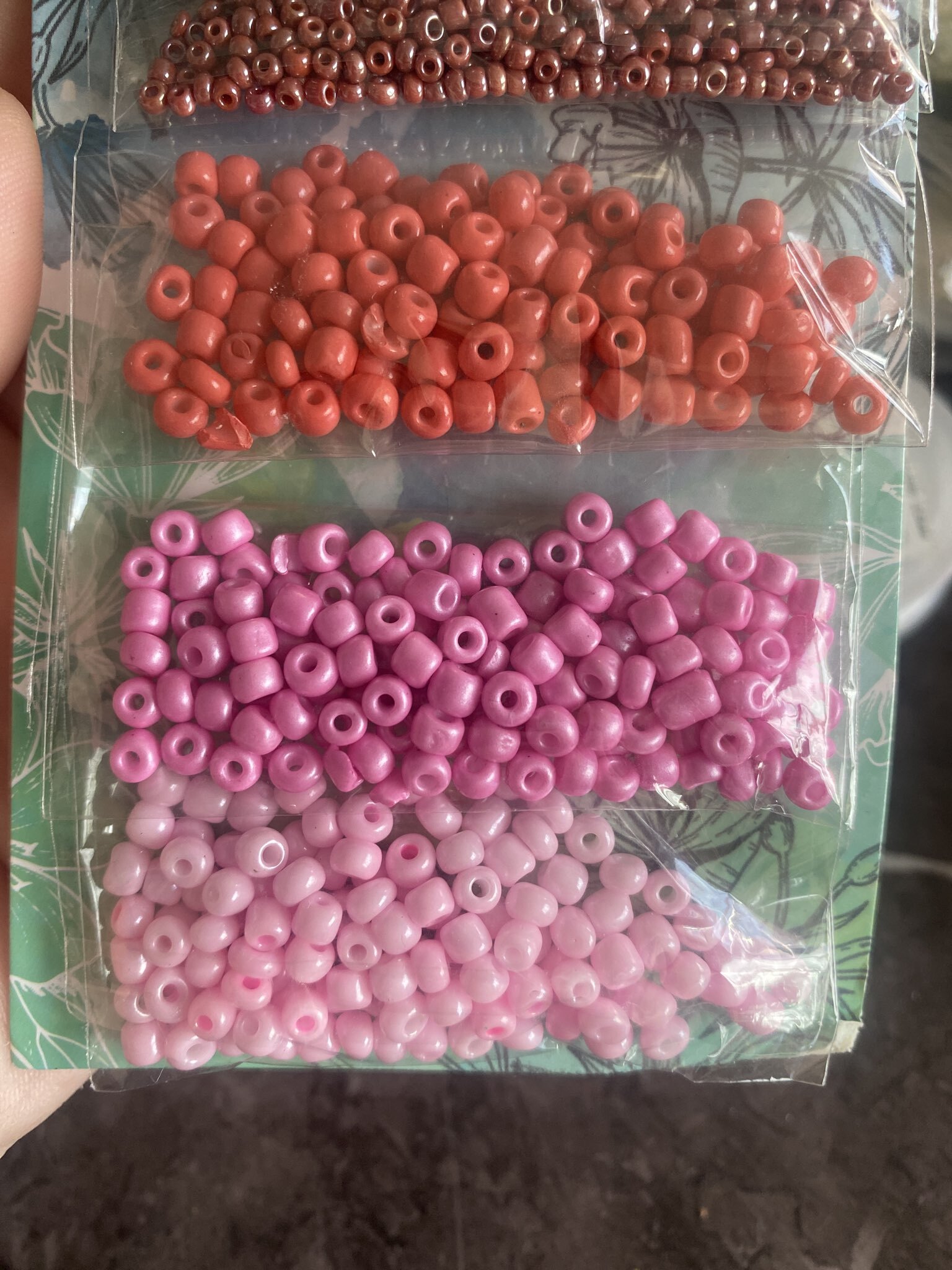 Фотография покупателя товара Бисер круглый «Оттенки розового», 6 цветов × 10 г - Фото 4