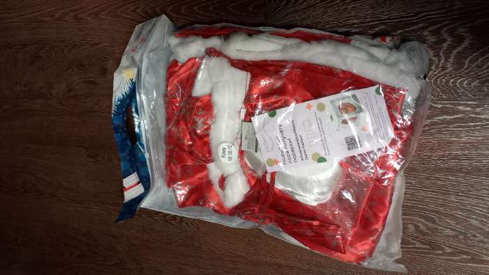 Фотография покупателя товара Карнавальный костюм «Дед Мороз», сатин, р. 54-56, цвет красный - Фото 3
