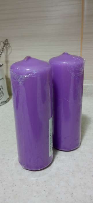 Фотография покупателя товара Свеча - цилиндр, 4×12 см, 20ч, серебро - Фото 1