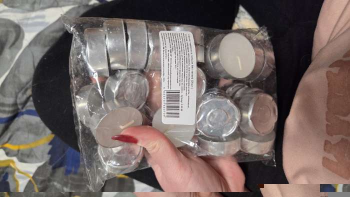 Фотография покупателя товара Набор свечей чайных в гильзе, 10 шт., без запаха - Фото 1