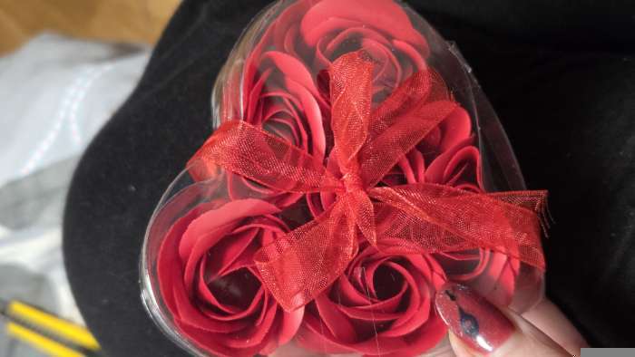 Фотография покупателя товара Мыльные розочки, розовые, набор 6 шт., в коробке - Фото 15