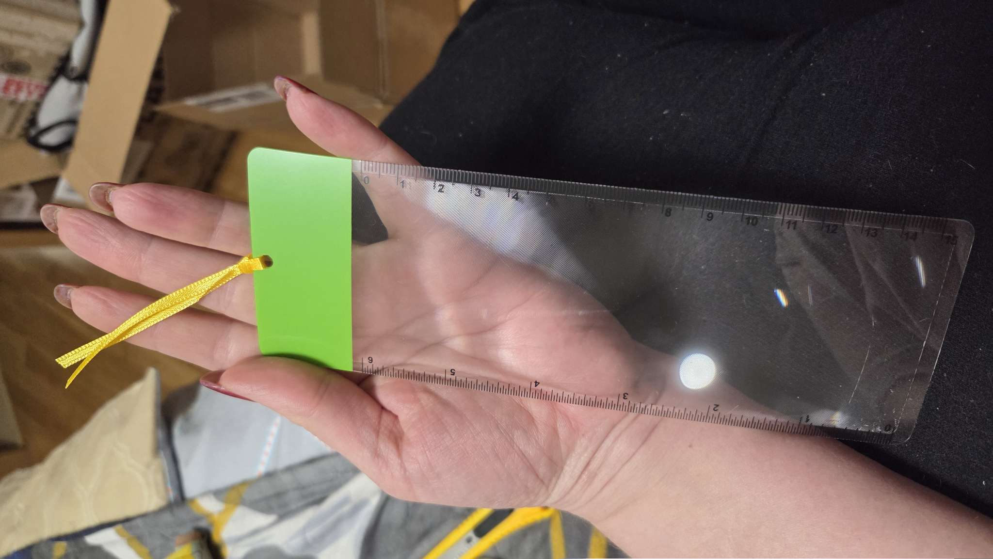 Фотография покупателя товара Лупа - закладка 3х, линейка 15 см, МИКС - Фото 3