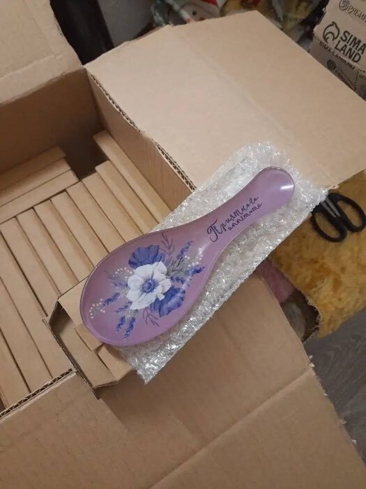 Фотография покупателя товара Подставка под ложку стеклянная «С любовью», 21.4×7.5 см - Фото 1