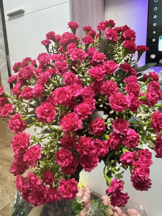 Фотография покупателя товара Букет искусственный «Гвоздика», h=28 см, МИКС - Фото 1