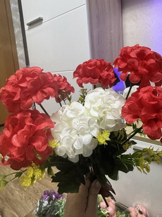 Фотография покупателя товара Букет искусственный «Гортензия», h=28 см, МИКС - Фото 1