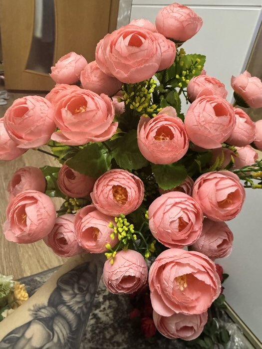 Фотография покупателя товара Букет искусственный «Пышные пионы», 5×26 см, МИКС - Фото 1