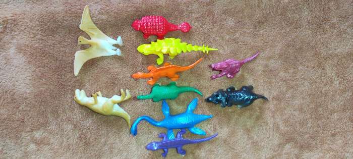 Фотография покупателя товара Развивающий набор фигурок динозавров для детей «Древний мир», животные, карточки, по методике Монтессори - Фото 5