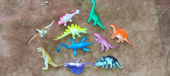 Фотография покупателя товара Развивающий набор фигурок динозавров для детей «Древний мир», животные, карточки, по методике Монтессори - Фото 4