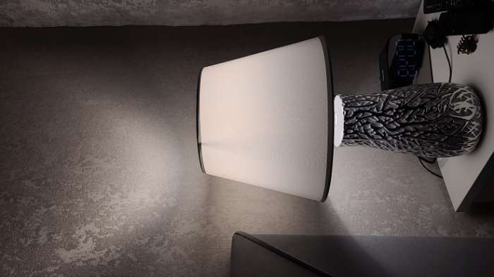 Фотография покупателя товара Настольная лампа с абажуром RISALUX «Мессина», Е14, 40 Вт, серебристый, 25×25×44 см - Фото 1