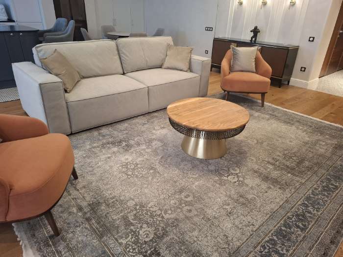 Фотография покупателя товара Столик журнальный «Венский кофе», 40.5×40.5×52.5 см, железо, дерево - Фото 1