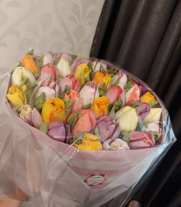 Фотография покупателя товара Наклейки для цветов и подарков «Дари радость», 16 × 9,5 см - Фото 2