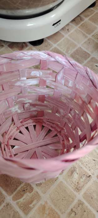 Фотография покупателя товара Корзина плетёная для хранения, 13×13×9.5 см, ручка h=21 см, бамбук, светло - розовая, Greengo - Фото 15