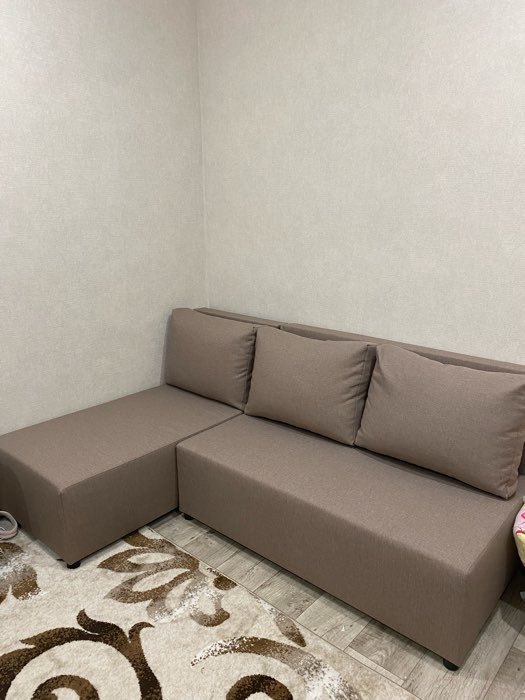 Фотография покупателя товара Угловой диван «Алиса», еврокнижка, рогожка savana/arben, цвет grey/latte - Фото 3