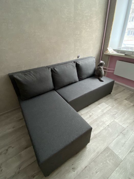 Фотография покупателя товара Угловой диван «Алиса», еврокнижка, рогожка savana/arben, цвет grey - Фото 4