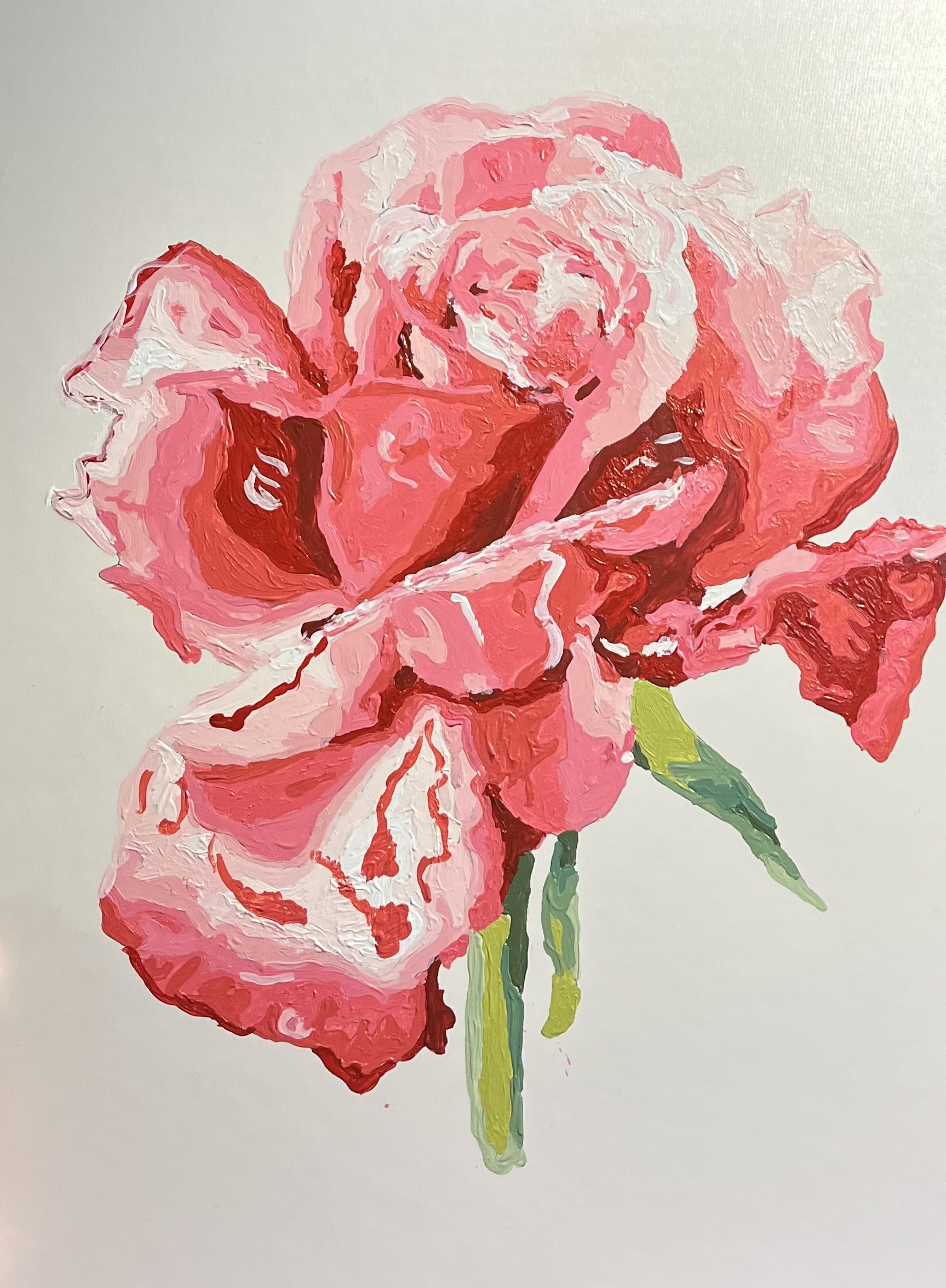 Фотография покупателя товара Картина по номерам с дополнительными элементами «Розовая роза», 30х40 см - Фото 1