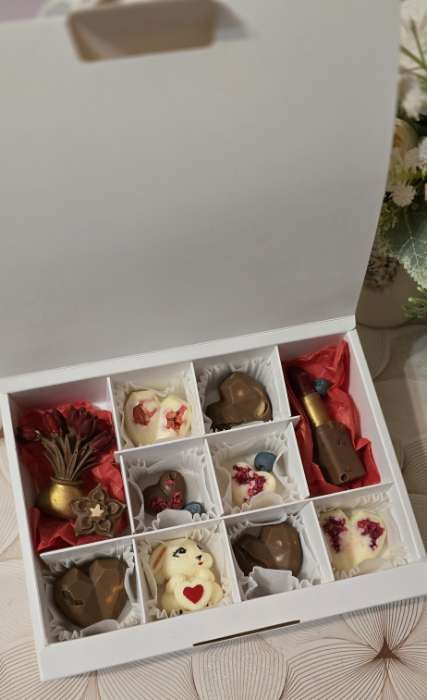 Фотография покупателя товара Коробка для 12 конфет, крафт с прозрачной крышкой, 19×15×3.5 см - Фото 46