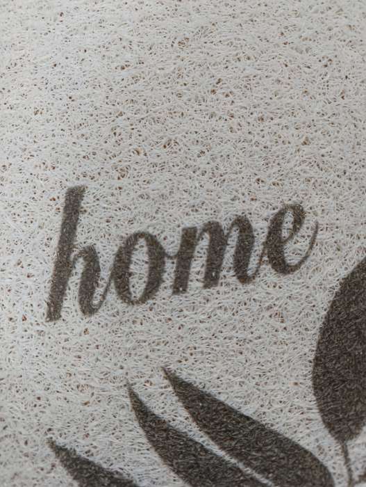 Фотография покупателя товара Коврик придверный Доляна Welcome home, 38×58 см, серый - Фото 3