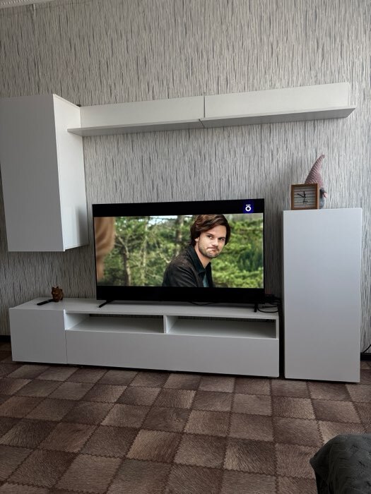 Фотография покупателя товара Гостиная «Лира», 2130×1680×350 мм, цвет Белый/ Белый глянец МДФ - Фото 1