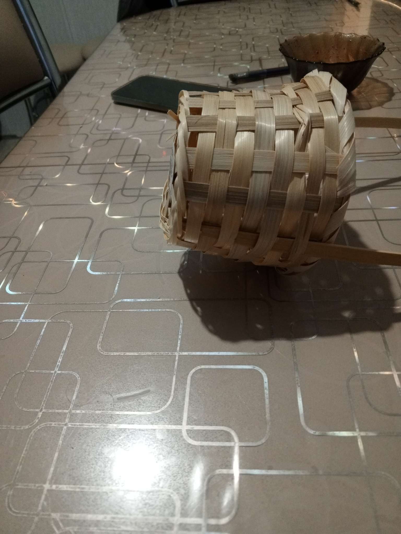 Фотография покупателя товара Корзина плетёная, 13×13×9.5 см, ручка h=21 см, бамбук, натуральный цвет, Greengo - Фото 22