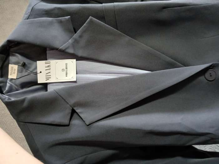 Фотография покупателя товара Пиджак женский MINAKU: Classic, чёрный, размер 50-52 - Фото 1