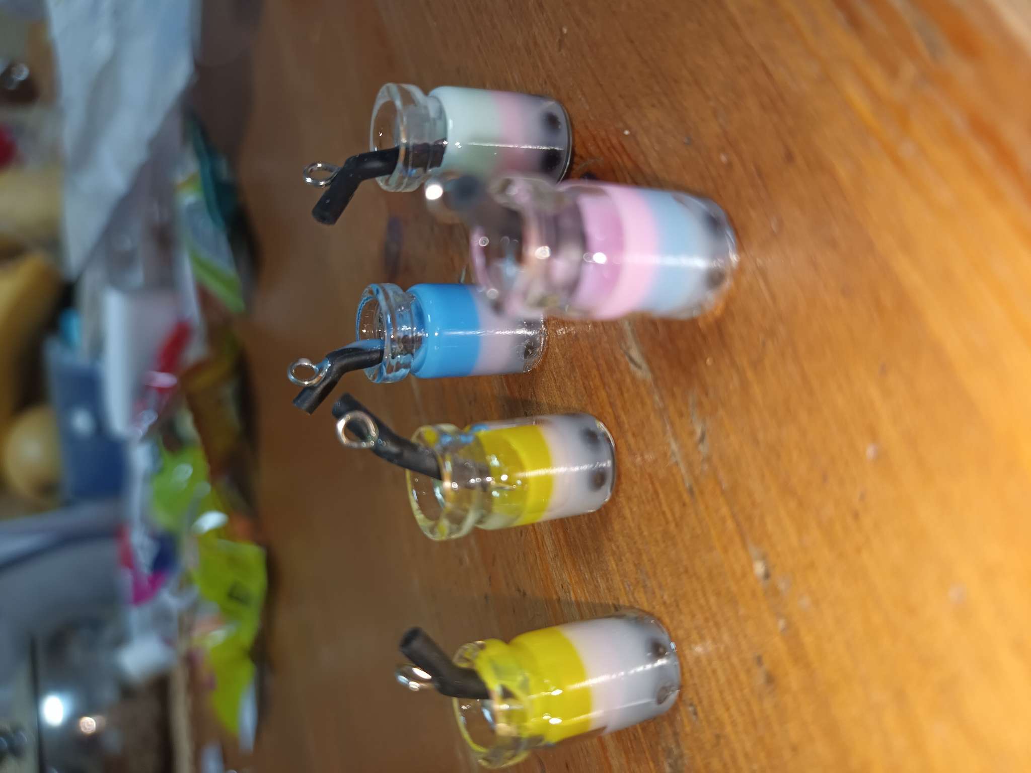 Фотография покупателя товара Декор для творчества стекло, пластик «Смузи в банке с петелькой», 1×1×2.3 см, МИКС - Фото 1