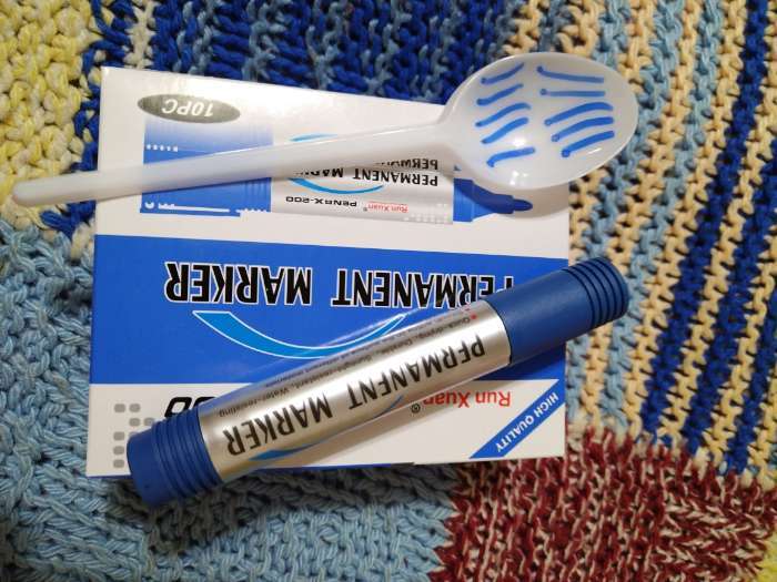 Фотография покупателя товара Маркер перманентный, 4.0 мм, синий - Фото 1