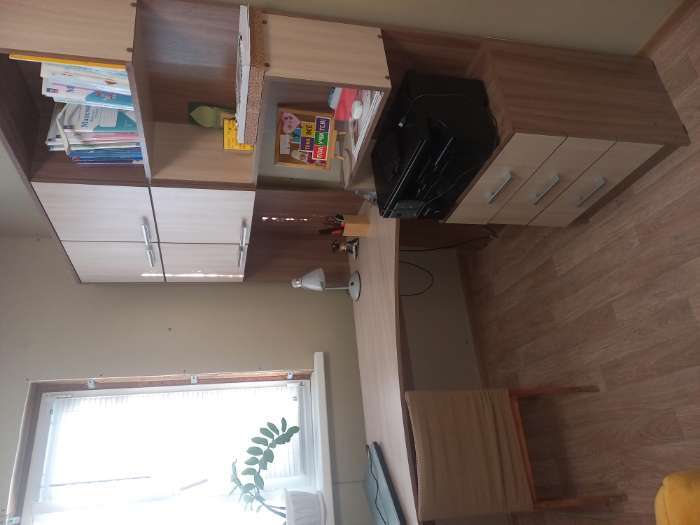 Фотография покупателя товара Стол компьютерный №1, левый, 1280×2000×1450 мм, цвет дуб вотан/белый - Фото 11