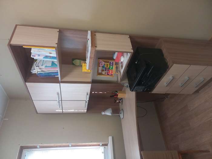 Фотография покупателя товара Стол компьютерный №1, левый, 1280×2000×1450 мм, цвет дуб вотан/белый - Фото 8