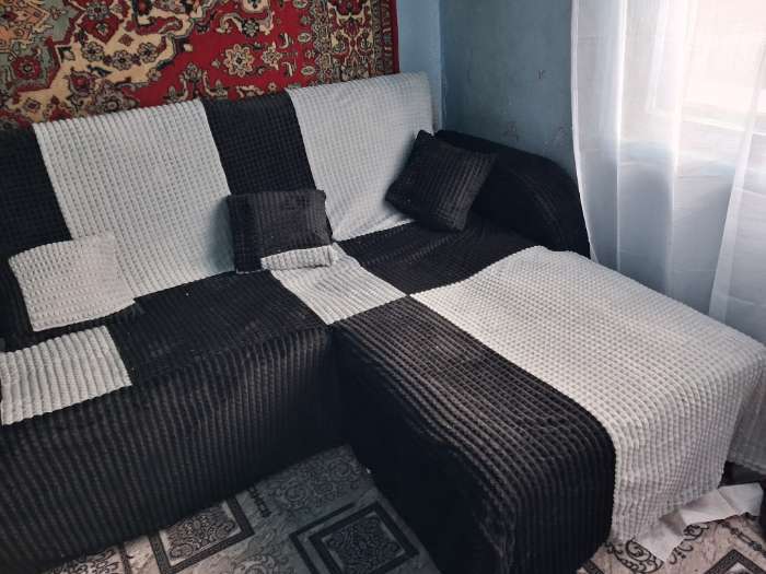 Фотография покупателя товара Диван угловой «Майами 2», универсальный, механизм венеция, велюр, цвет селфи 03/подушки 03 - Фото 2