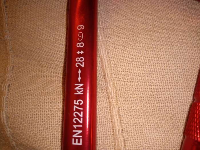 Фотография покупателя товара Карабин с байонетной муфтой «Мастер К», 11×7 см, 30 KN, красный - Фото 5