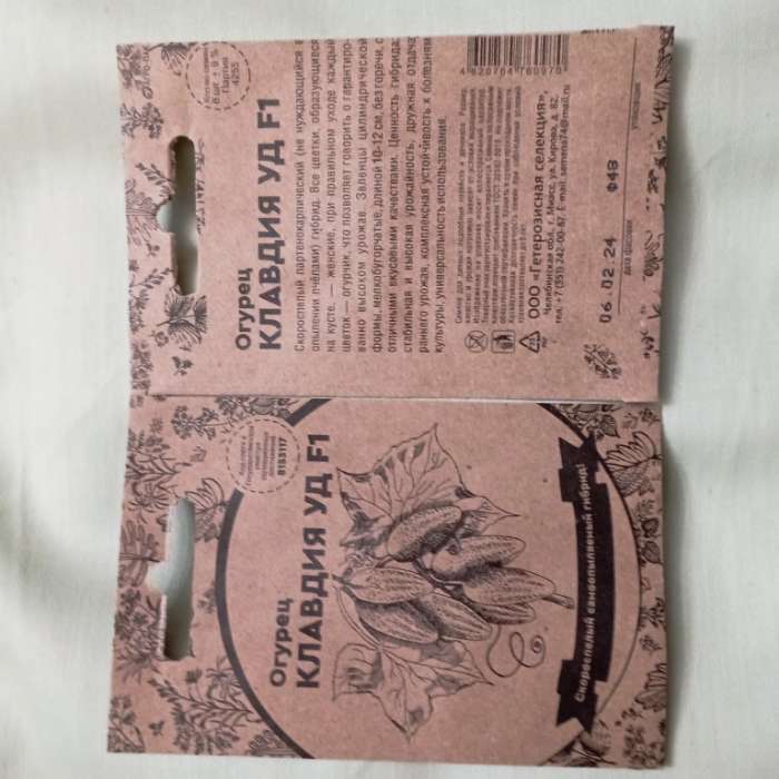 Фотография покупателя товара Семена Огурец "Клавдия", F1, 8 шт - Фото 2