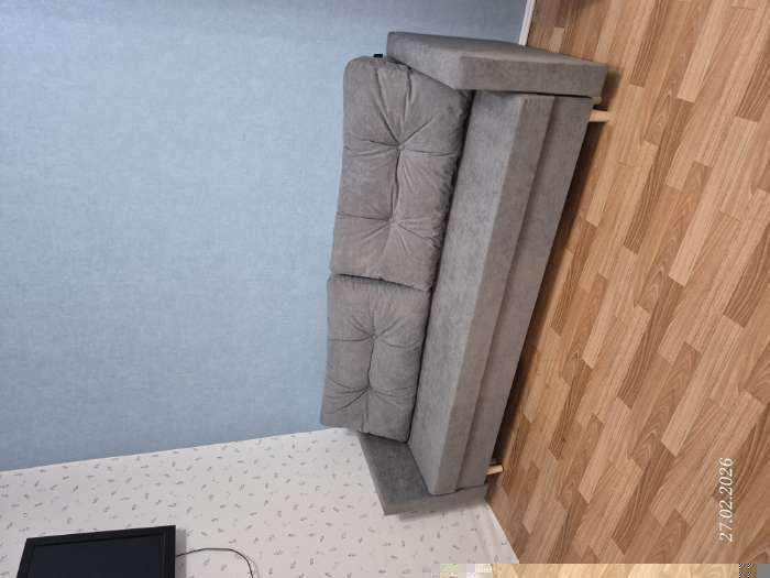 Фотография покупателя товара Диван прямой «Киото - Лайт», механизм еврокнижка, велюр, цвет коричневый - Фото 4