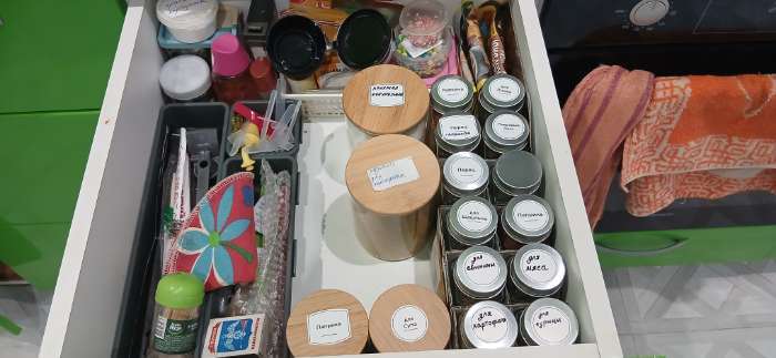 Фотография покупателя товара Набор баночек для специй Доляна «Эко», 120 мл, 4.5×10.5 см, 12 шт., с металлической крышкой, стекло - Фото 1